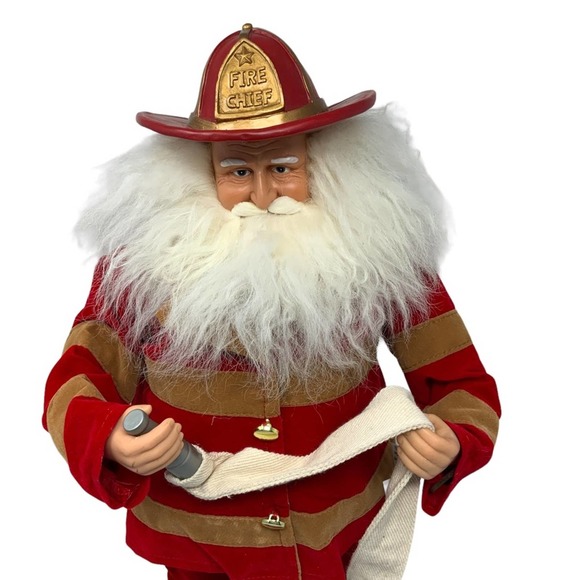Fireman Santa Fire Hose Hydrant Christmas Firefighter Decor - Picture 7 of 13